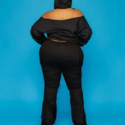 Curvaceous Boutique Black Heavy Duty Cutie Sweatshirt TOPS