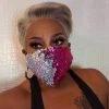 Curvaceous Boutique Pink Reversible Sequin Fashion Mask NEW