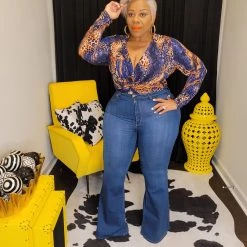 Curvaceous Boutique Medium Blue J-Lo Flare Jean