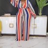 Curvaceous Boutique Red Stripes Wide- Leg Jumpsuit JUMPSUITS 2 Curvaceous Boutique Red Stripes Wide- Leg Jumpsuit JUMPSUITS
