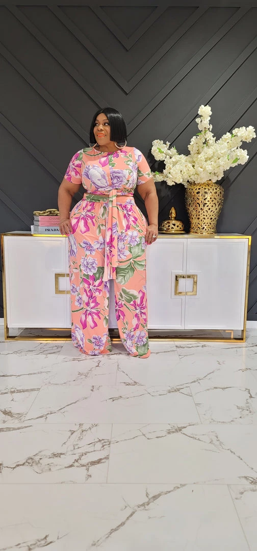 Curvaceous Boutique Floral All Tied Up Pant Set 3 Curvaceous Boutique Floral All Tied Up Pant Set