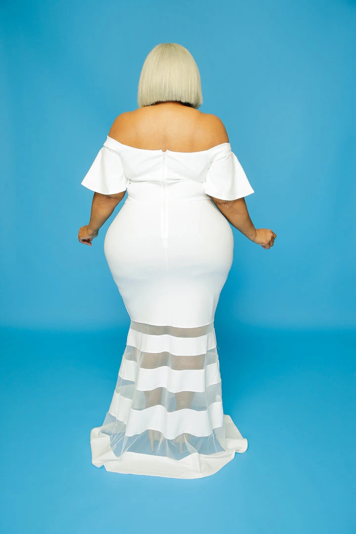 Curvaceous Boutique Off White August Mesh Contrast Dress 5 Curvaceous Boutique Off White August Mesh Contrast Dress