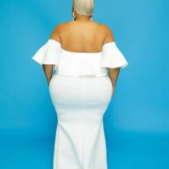 Curvaceous Boutique SALE Ivory Charlene Tube Gown 7 Curvaceous Boutique SALE Ivory Charlene Tube Gown