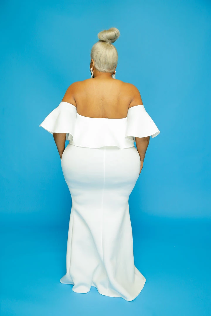 Curvaceous Boutique SALE Ivory Charlene Tube Gown 5 Curvaceous Boutique SALE Ivory Charlene Tube Gown