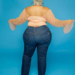 Curvaceous Boutique Dark Stone Flare Jeans