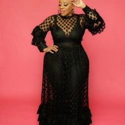 New Arrivals DRESSES Black Hudson Polka Dot Dress