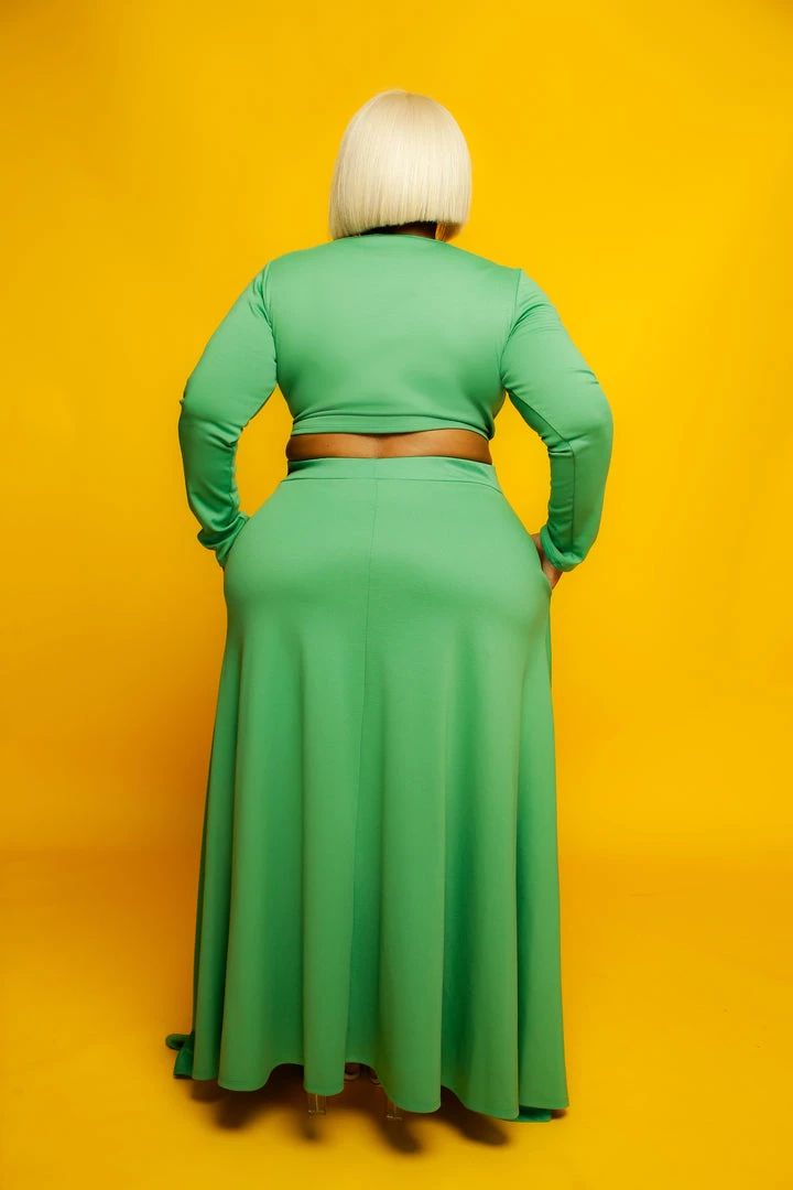 Curvaceous Boutique SALE Green LaShae Skirt Set 4 Curvaceous Boutique SALE Green LaShae Skirt Set