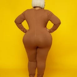 Curvaceous Boutique Brown Lonnie Catsuit