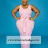 Curvaceous Boutique NEW Pink Tie Tank Dress