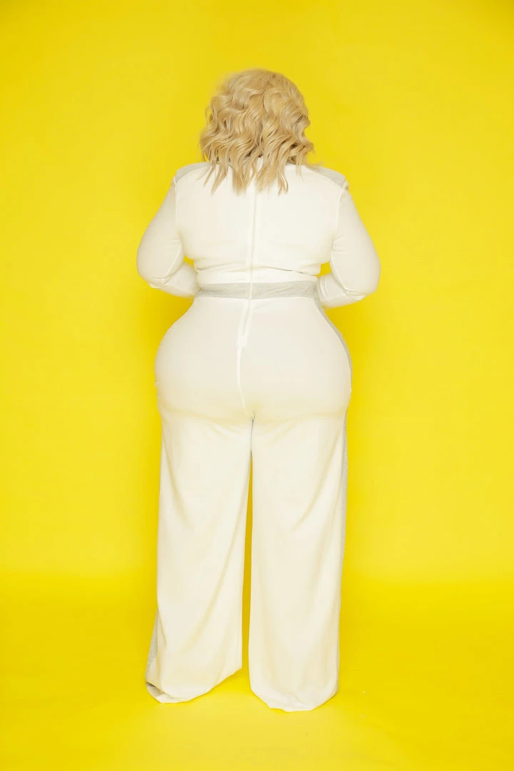 Curvaceous Boutique Ivory Glam Side Jumpsuit 4 Curvaceous Boutique Ivory Glam Side Jumpsuit