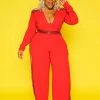 Curvaceous Boutique JUMPSUITS Red Glam Side Jumpsuit 1 Curvaceous Boutique JUMPSUITS Red Glam Side Jumpsuit