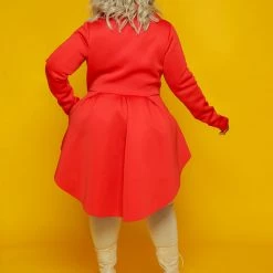 Curvaceous Boutique Red Glam Peplum Jacket