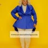 Curvaceous Boutique SALE Royal Blue Glam Peplum Jacket