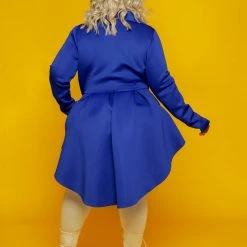Curvaceous Boutique SALE Royal Blue Glam Peplum Jacket