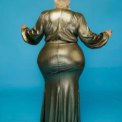 Curvaceous Boutique Gold Regal Collection Gown