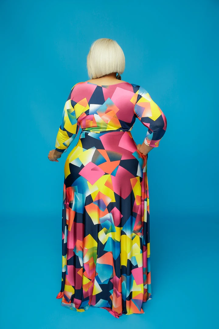 Curvaceous Boutique Navy Square Gabby Maxi Dress 4 Curvaceous Boutique Navy Square Gabby Maxi Dress