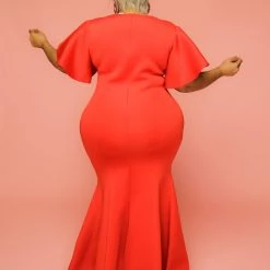 Curvaceous Boutique Red Scarlett O'Hara Gown DRESSES