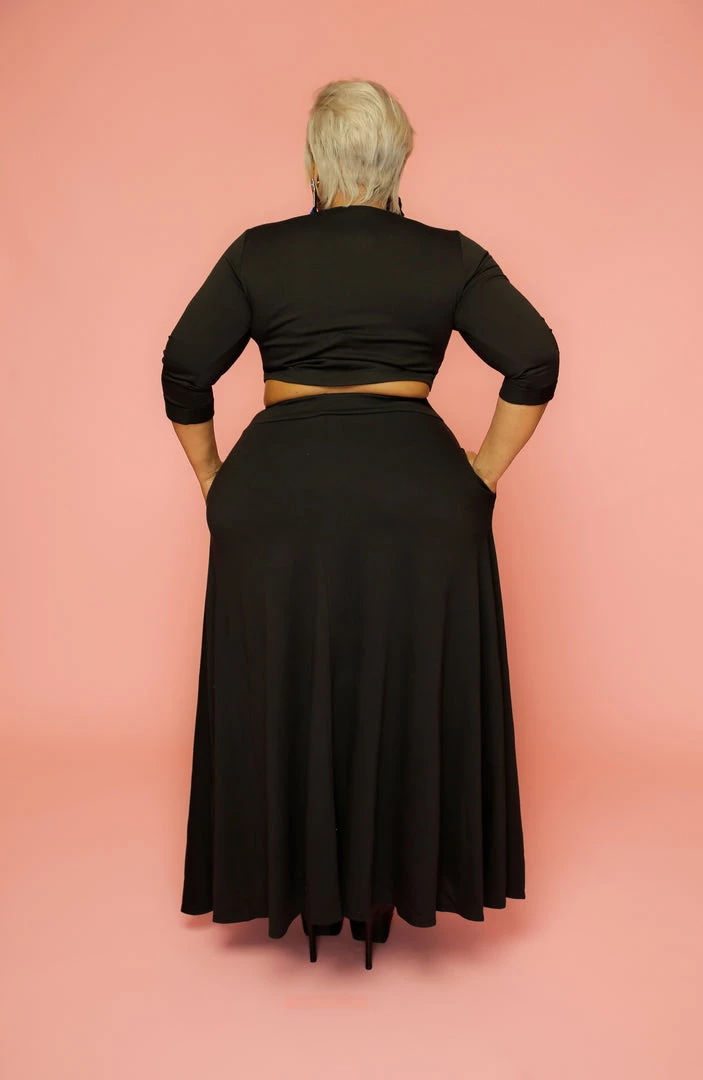 Curvaceous Boutique Black Riley Skirt Set NEW 4 Curvaceous Boutique Black Riley Skirt Set NEW