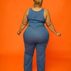 Curvaceous Boutique NEW Dark Blue Kendra Denim Jumpsuit
