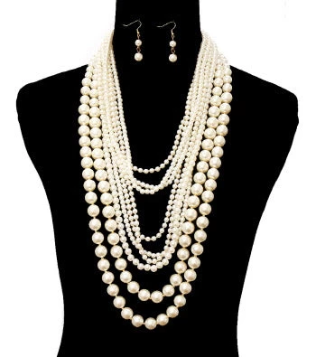 Curvaceous Boutique Chunky Pearl Necklace Set 3 Curvaceous Boutique Chunky Pearl Necklace Set