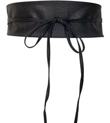 New Arrivals Black Slim Kimono Plus Size Belt