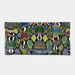 Curvaceous Boutique NEW Green Skin Patterned Envelope Clutch