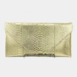 Curvaceous Boutique Gold Envelope Clutch
