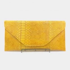 Curvaceous Boutique Yellow Envelope Clutch NEW