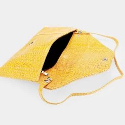 Curvaceous Boutique Yellow Envelope Clutch NEW