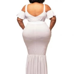 Curvaceous Boutique White Alice Gathered Hem Dress 7 Curvaceous Boutique White Alice Gathered Hem Dress