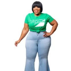 Curvaceous Boutique NEW Green Everyday Is MY Runway Tee