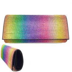 Curvaceous Boutique Colorful Crystal Evening Clutch Handbag 5 Curvaceous Boutique Colorful Crystal Evening Clutch Handbag