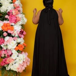 Curvaceous Boutique Black Halter Maxi Dress NEW 7 Curvaceous Boutique Black Halter Maxi Dress NEW