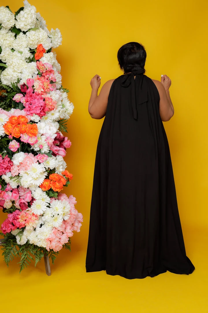 Curvaceous Boutique Black Halter Maxi Dress NEW 5 Curvaceous Boutique Black Halter Maxi Dress NEW