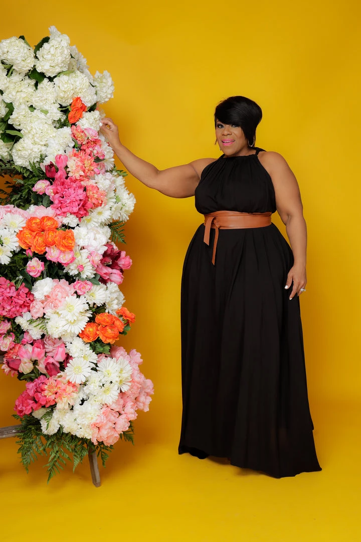 Curvaceous Boutique Black Halter Maxi Dress NEW 3 Curvaceous Boutique Black Halter Maxi Dress NEW