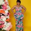 Curvaceous Boutique Feeling Tropical Maxi Dress DRESSES