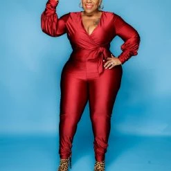 Curvaceous Boutique Burgundy Feel The Ruch Set NEW