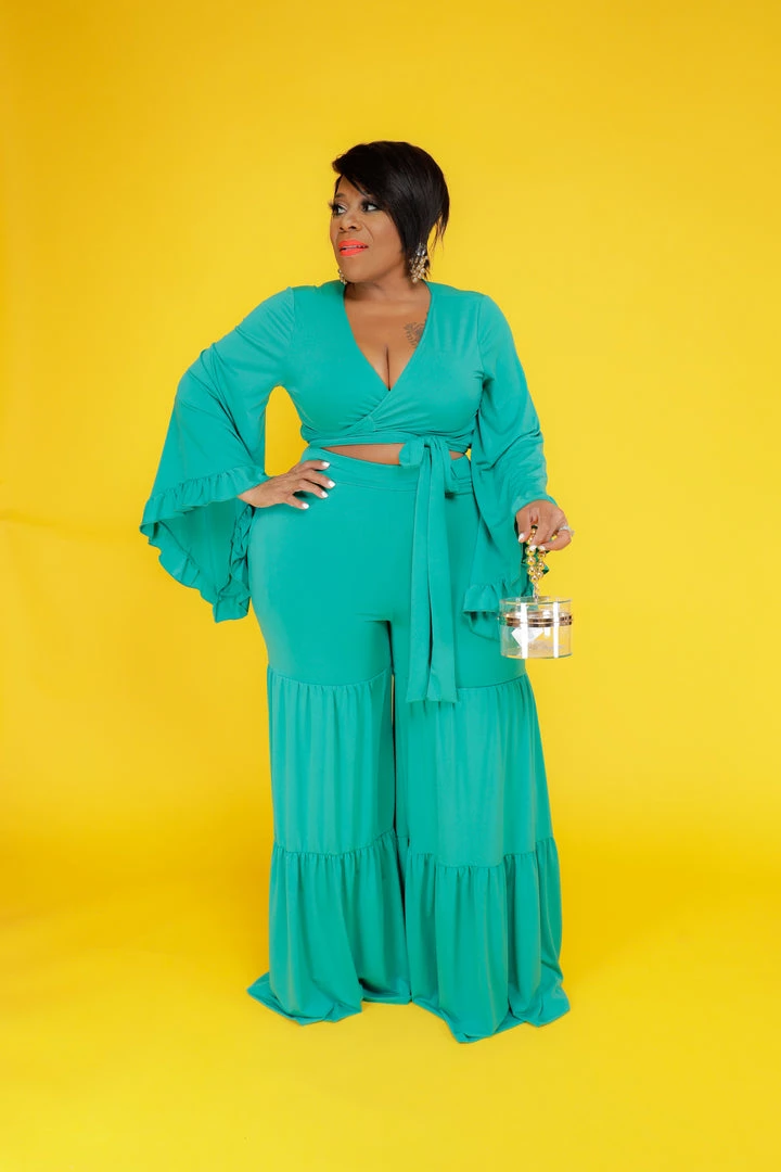 Curvaceous Boutique SETS Green Chaka Pant Set 4 Curvaceous Boutique SETS Green Chaka Pant Set