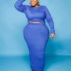 Curvaceous Boutique Royal Blue Donnie Maxi Skirt Set SETS 1 Curvaceous Boutique Royal Blue Donnie Maxi Skirt Set SETS