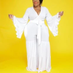 Curvaceous Boutique NEW White Chaka Pant Set