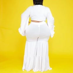 Curvaceous Boutique NEW White Chaka Pant Set 7 Curvaceous Boutique NEW White Chaka Pant Set