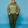 Curvaceous Boutique NEW Green Queen Of Curves Sweatshirt 1 Curvaceous Boutique NEW Green Queen Of Curves Sweatshirt