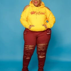 Curvaceous Boutique Mustard Queen Of Curves Sweatshirt