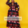Curvaceous Boutique Red Plaid A-Line Maxi Dress