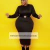 Curvaceous Boutique Black Maxi Body-Con Dress