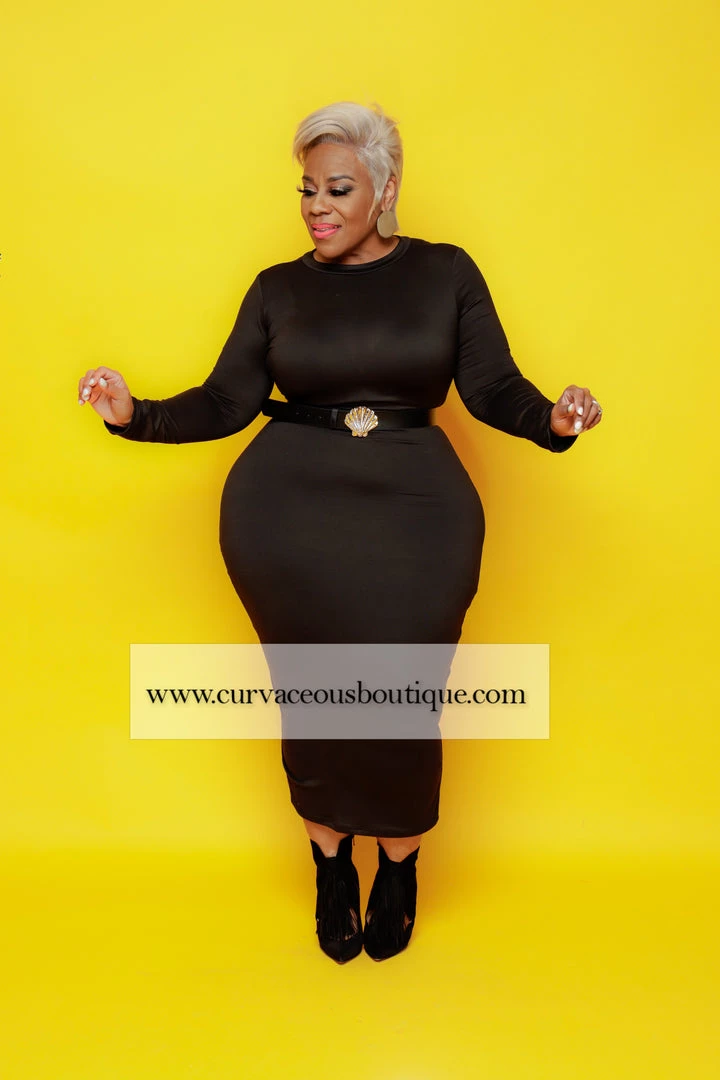 Curvaceous Boutique Black Maxi Body-Con Dress 3 Curvaceous Boutique Black Maxi Body-Con Dress