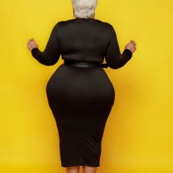 Curvaceous Boutique Black Maxi Body-Con Dress