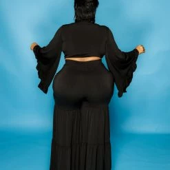Curvaceous Boutique SETS Black Chaka Pant Set