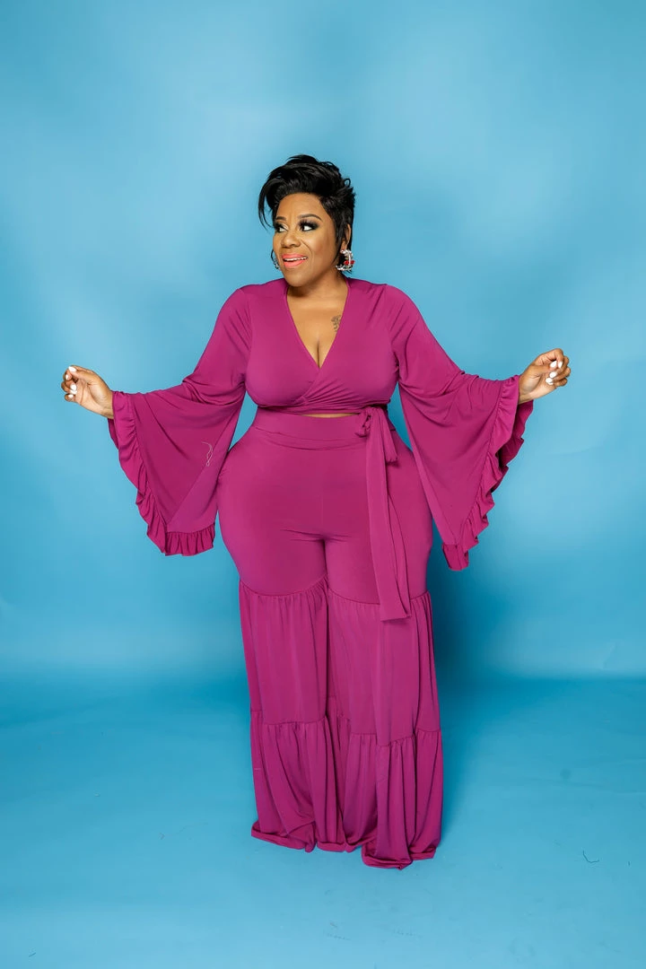 Curvaceous Boutique Pink Chaka Pant Set SETS 3 Curvaceous Boutique Pink Chaka Pant Set SETS