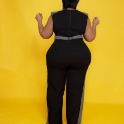 Curvaceous Boutique Black Sleeveless Glam Side Jumpsuit NEW 5 Curvaceous Boutique Black Sleeveless Glam Side Jumpsuit NEW